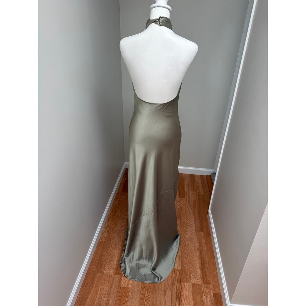 Show Me Your Mumu Jasmine Halter Maxi Dress Moss Green Size XXS - Picture 7 of 9